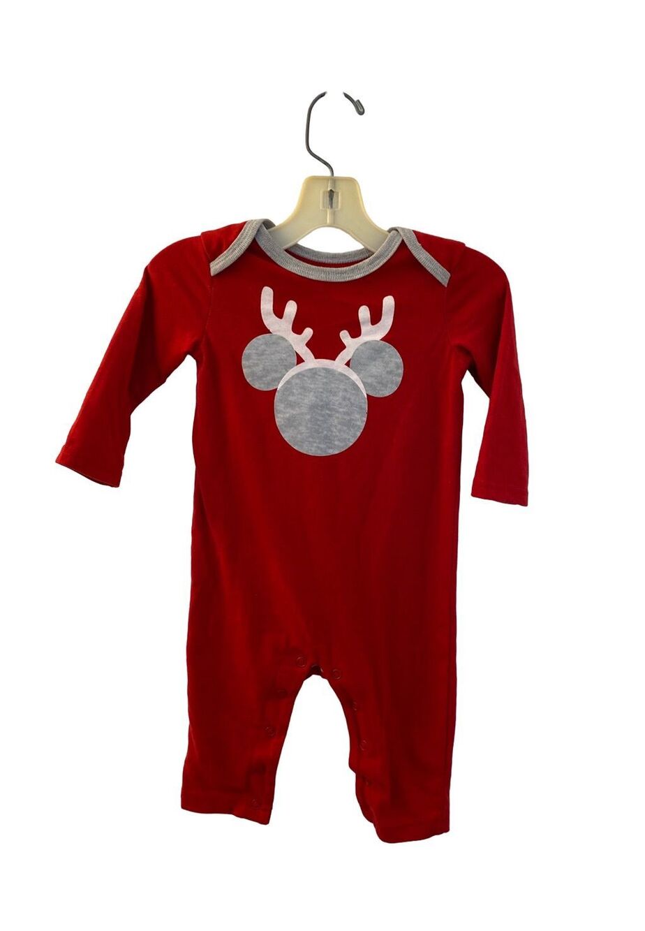 Disney baby ￼ Christmas  unisex, Mickey reindeer, one piece, onesie, size 6/9 mo